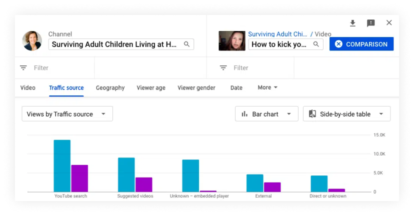 Traffic Source by Social Media