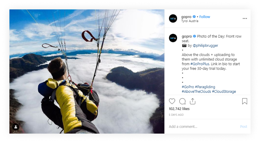 gopro social media