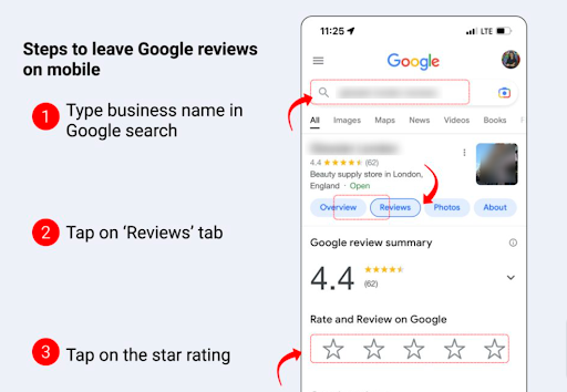 Google Review On Mobile