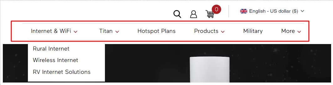 Menu/Navigation Links