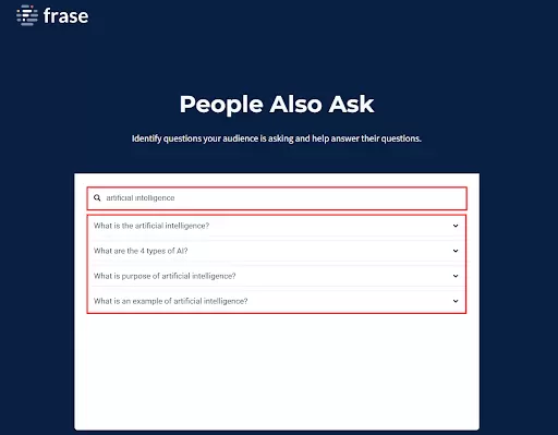 People Also Ask by Frase