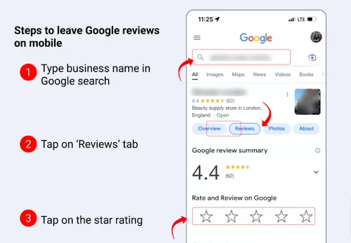 How to leave a Google review on mobile