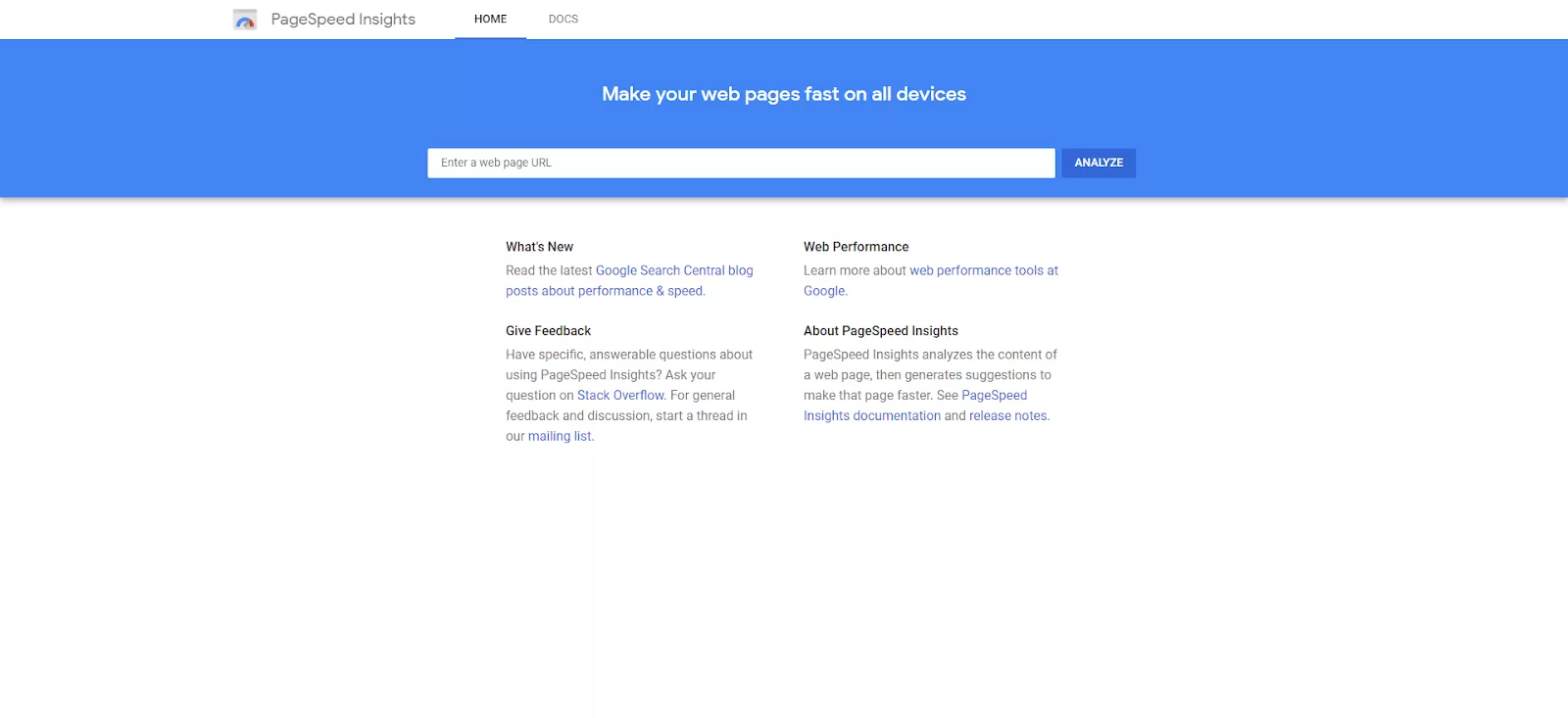 Google Pagespeed Insights