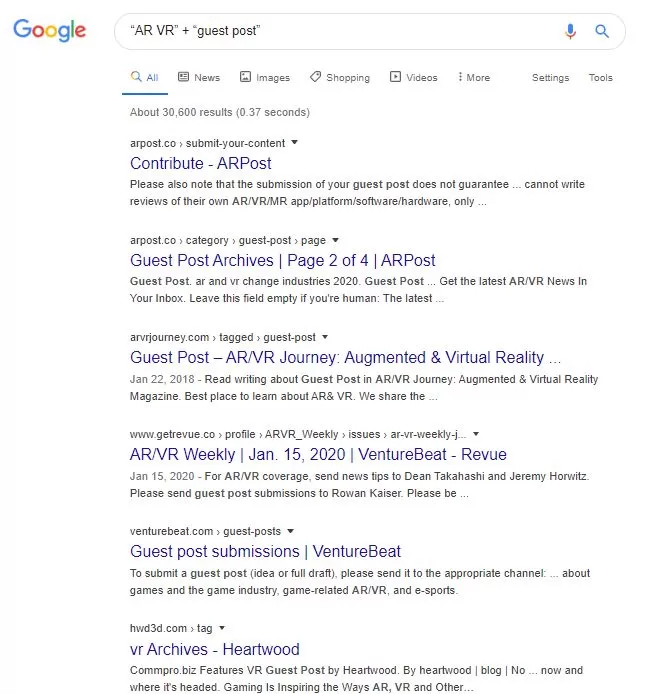 Google Search Strings