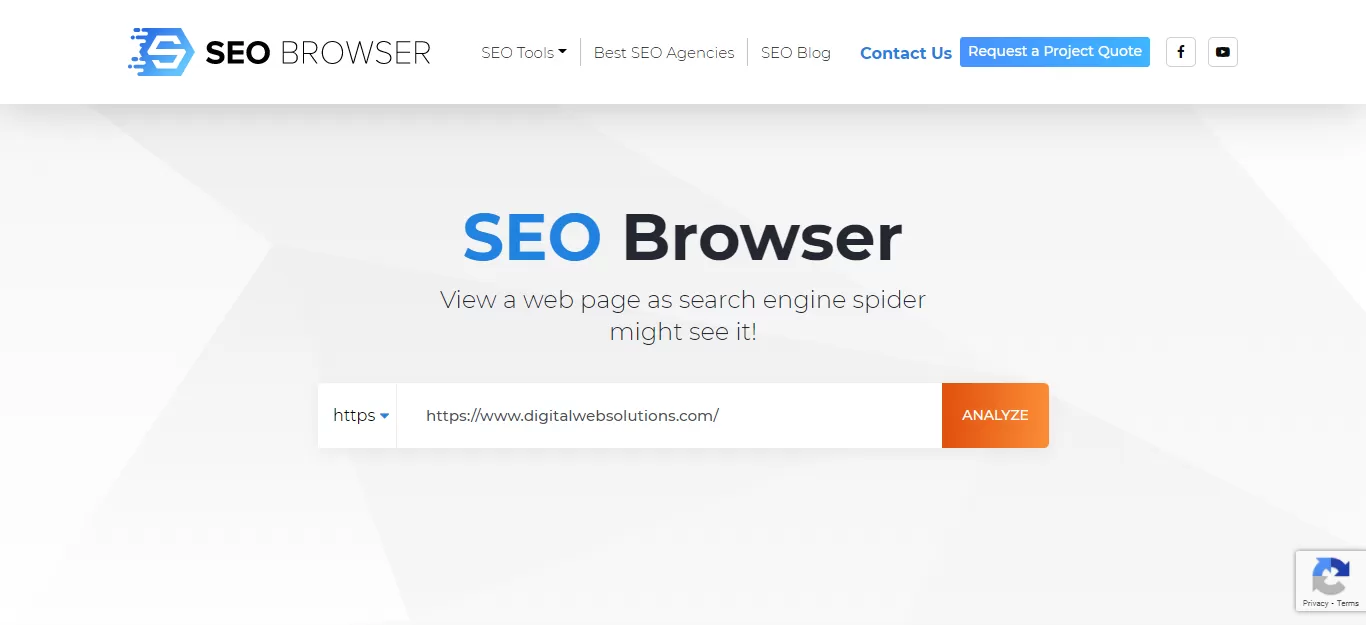 Analyze your website in an SEO browser