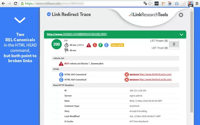 Link Redirect Trace